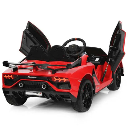Licensed Lamborghini SVJ Kids Ride-On  12V Battery-Powered Electric Sports Car Toy with Trunk Storage & Parental Remote Control