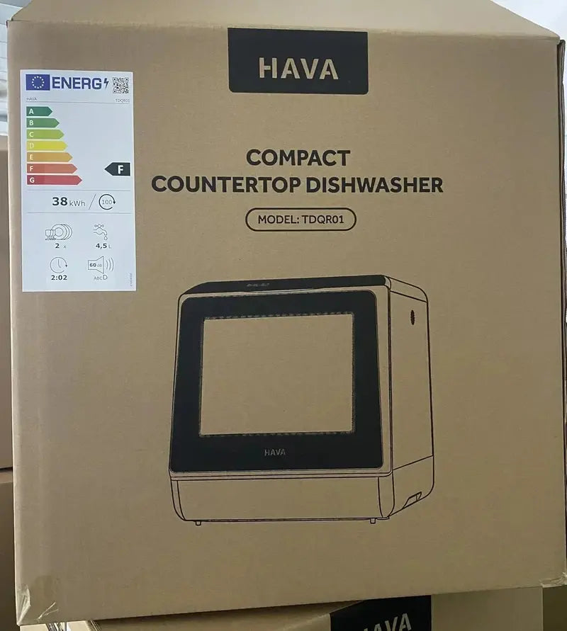 HAVA Portable Tabletop Dishwasher  6-Program Compact Unit with 5L Built-in Water Tank