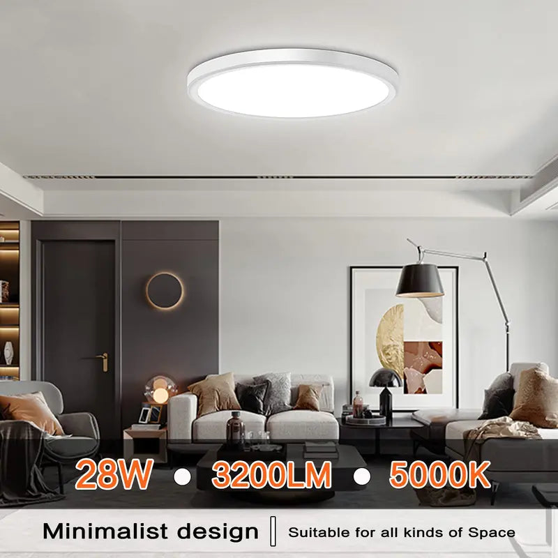WKONCLDY 6PACK 3200lm LED Flush Mount Ceiling Light, Super Slim 12 inch