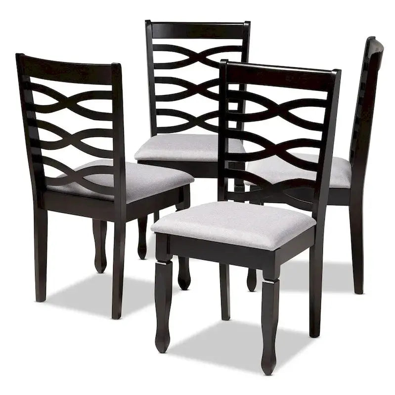 Contemporary 4-Piece Dining Chair Set  Stylish and Ergonomic Seating Ensemble