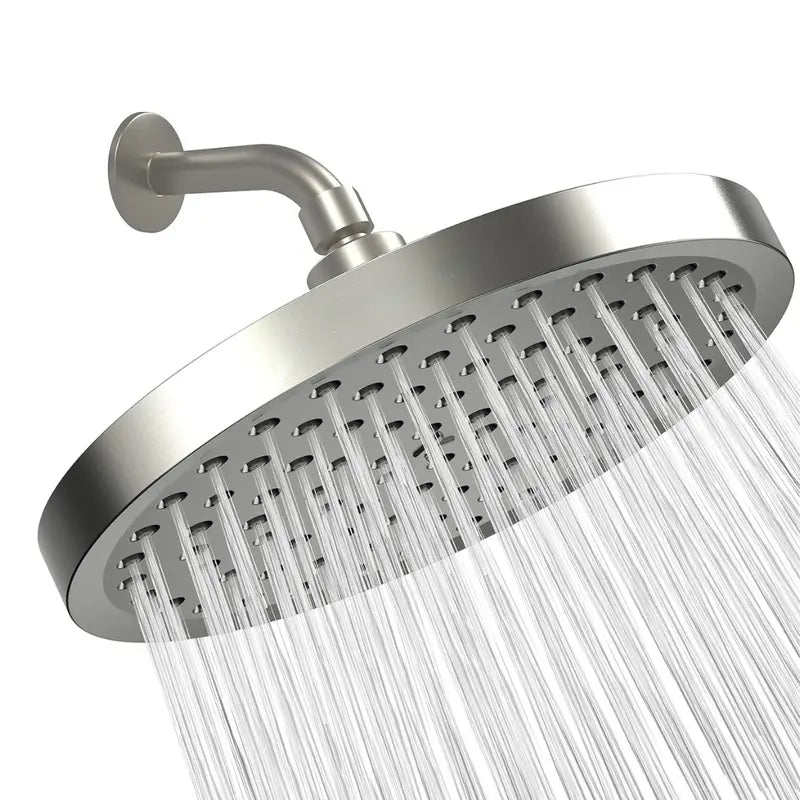 Adjustable High-Pressure Rainfall Showerhead  Swivel Mount, Full-Coverage Spray Pattern
