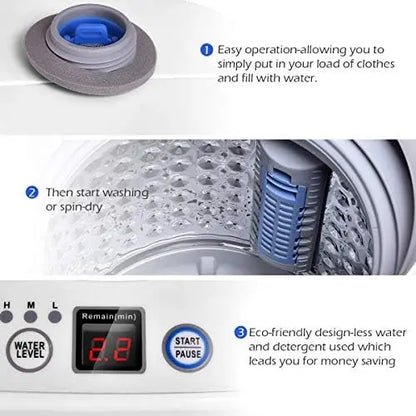 Giantex Portable Full-Automatic Washing Machine  Compact Washer-Spinner Combo
