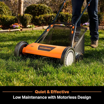 LawnMaster LMRM1801 18-Inch 5-Blade Manual Reel Mower  Eco-Conscious Lawn Care Solution
