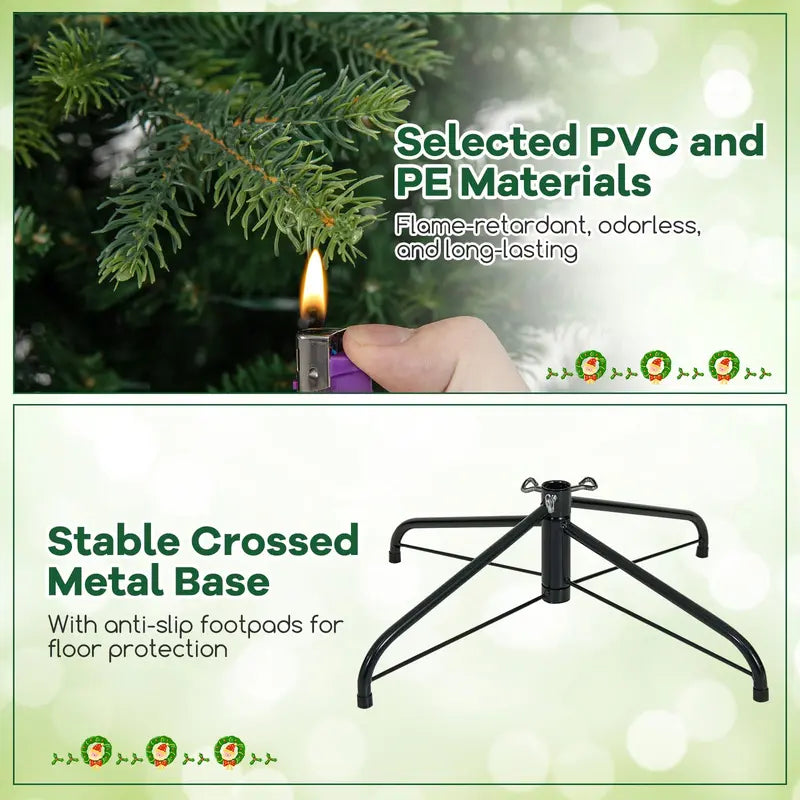 6 ft Pre-Lit Multimode Artificial Christmas Tree  260 Multicolor & Warm White LEDs, 714 Tips, 11 Lighting Effects
