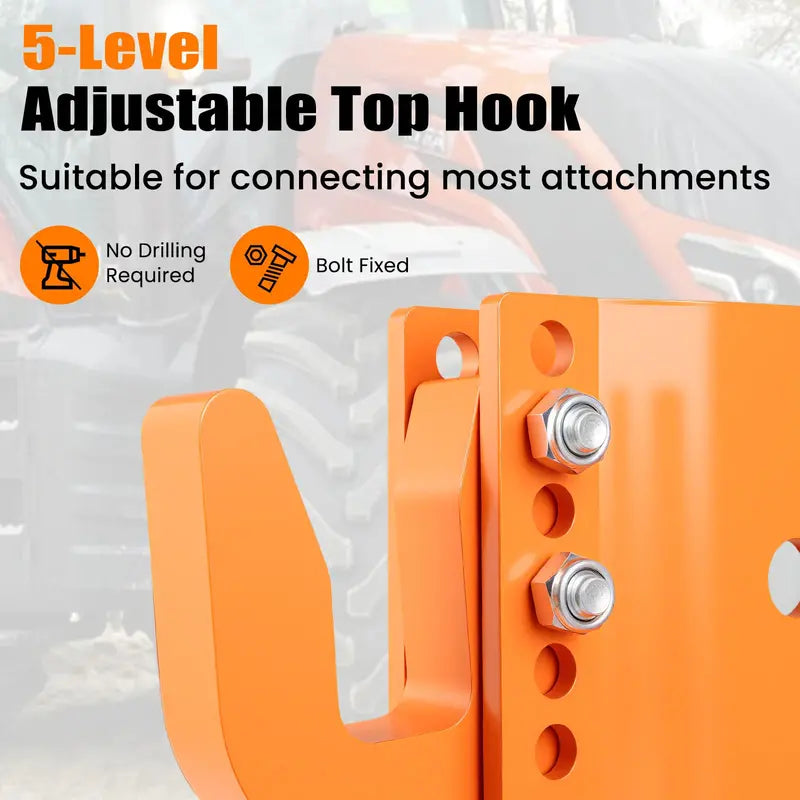 Adjustable 3-Point Quick Hitch  3000 lb Towing Capacity with 5-Position Height Settings