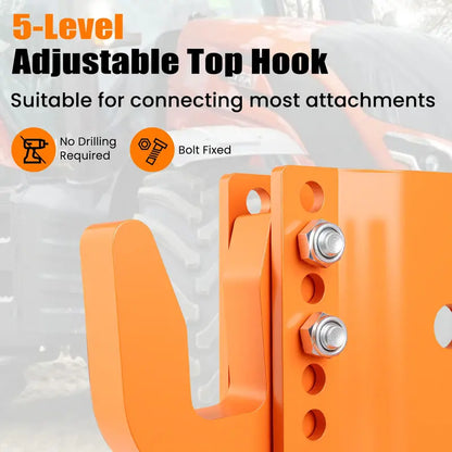 Adjustable 3-Point Quick Hitch  3000 lb Towing Capacity with 5-Position Height Settings