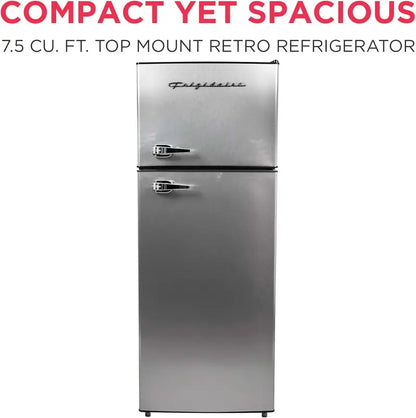 Frigidaire 7.5 Cu Ft Apartment Refrigerator  Two-Door Combo with Freezer and Fresh Food Storage