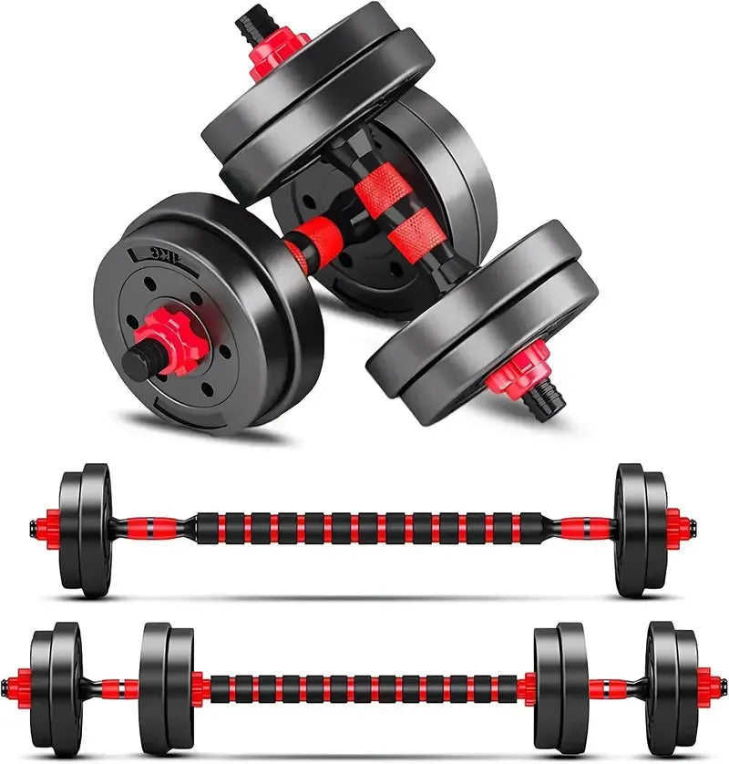 Adjustable Dumbbell Set  Converts to Dumbbells or Barbell for Versatile Training