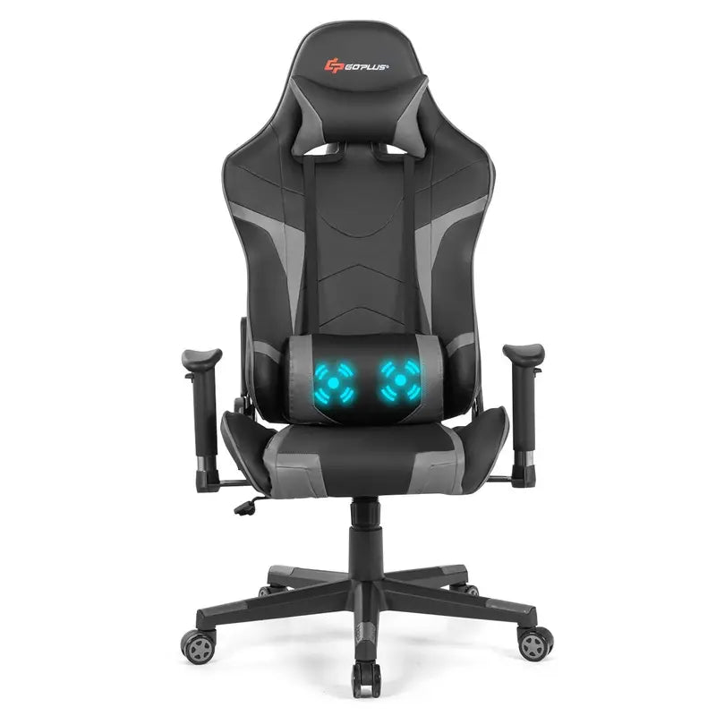 Ergonomic Gaming Chair  Massage-Enabled Racing Office Chair for PC and Console