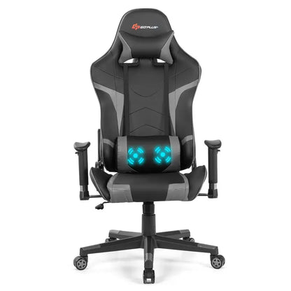 Ergonomic Gaming Chair  Massage-Enabled Racing Office Chair for PC and Console