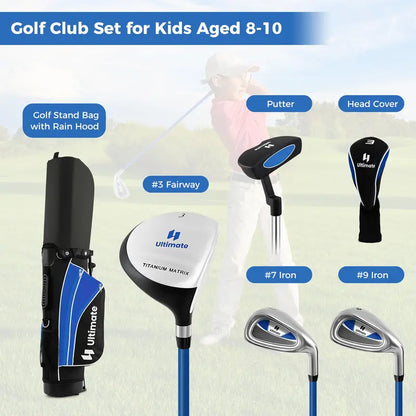 Kids’ Right-Handed Golf Club Set for Ages 810 with Stand Bag