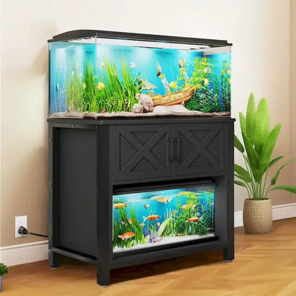 Moasis Aquarium Stand  4050 Gallon Fish Tank Cabinet with Built-In Power Outlets