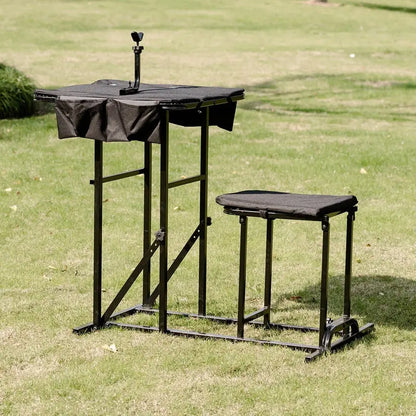 Portable Shooting Table and Seat Combo  Adjustable Field Shooting Platform