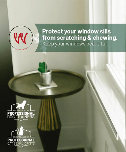 CLAWGUARD Window Sill Protector. Strong Invisible Protection from Dog and Cat Scratching, Chewing, Slobbering and Clawing (29.5 in. x 2.5 in.)