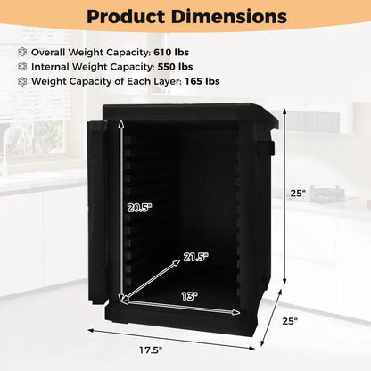 Lightweight 91-Qt Food Warmer/Cooler with Front Access Door and Durable Sealing Strips