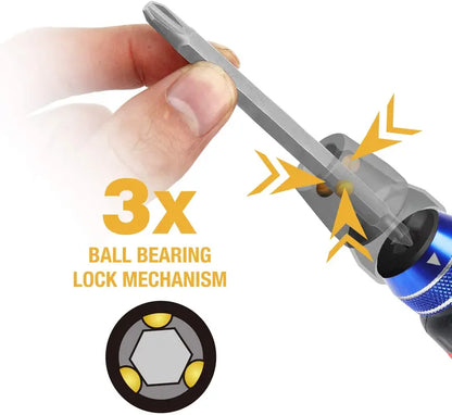 WORKPRO 12-in-1 Ratcheting Multi-Bit Screwdriver with Quick-Load Mechanism