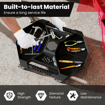 Mobile Workshop Caddy Tray with Four Locking Swivel Casters