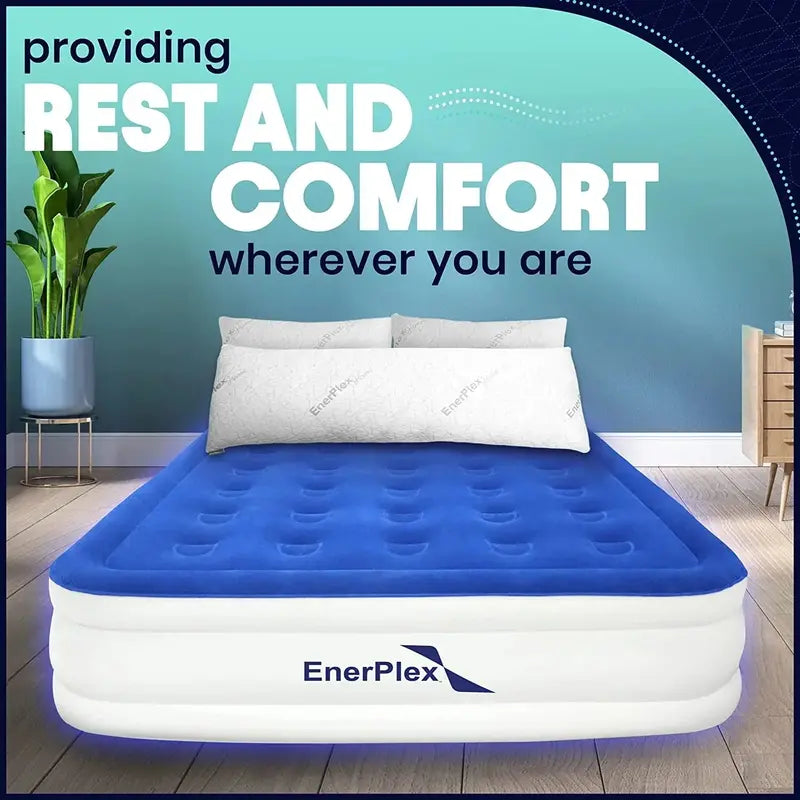EnerPlex Double-Height Inflatable Air Mattress  13″ Thick, Portable & Durable