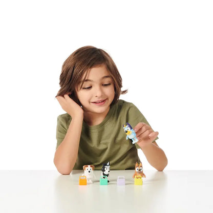 Bluey, School Friends  Bluey, Jack, Pretzel and Mackenzie ,4-Pack, 2.5-3 inch Figures, Preschool, Ages 3+