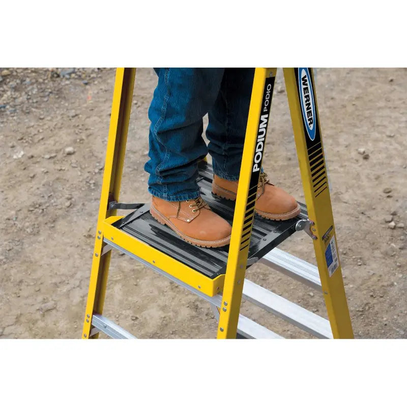 Podium 8-ft Fiberglass 375-lb Type IAA Step Ladder