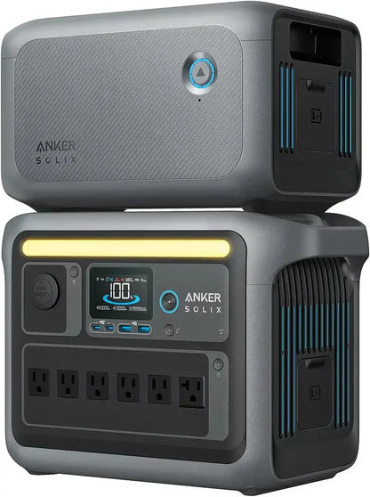 1800W Portable Power Station — Solar Generator with 2400W Peak Output, Rapid 58-Min Charge