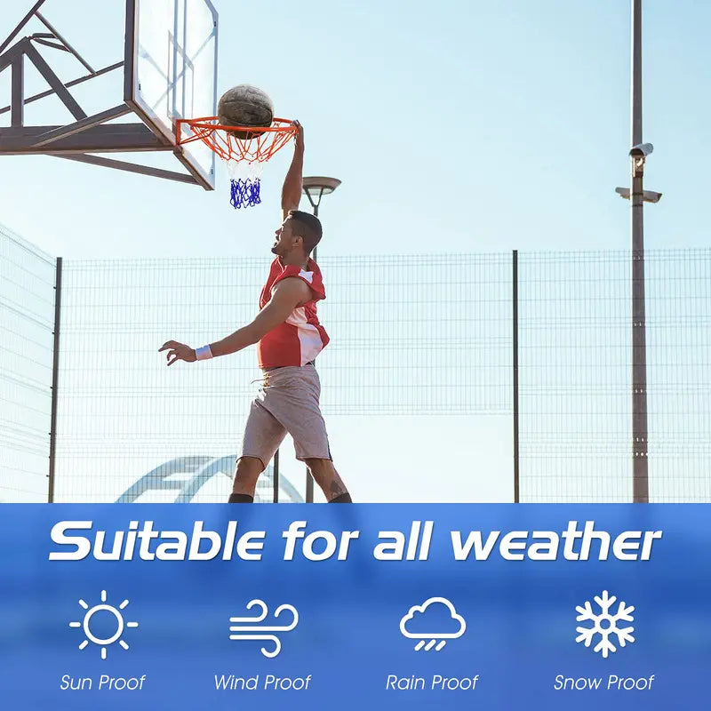 Replacement Basketball Rim Net  Universal 18-Inch Nylon Net for Portable Hoops