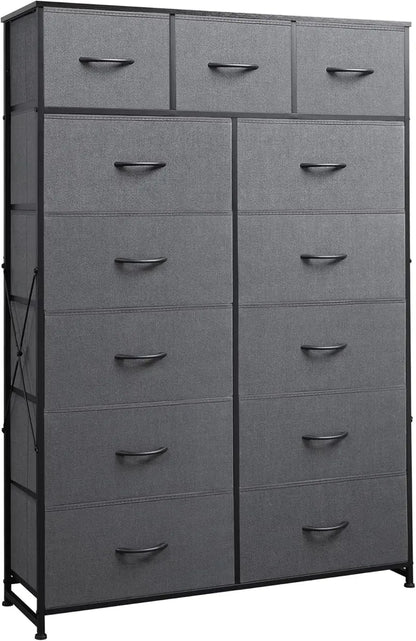 13-Bin Steel-Frame Storage Organizer  Heavy-Duty WLIVE Fabric Drawer Tower for Home & Office