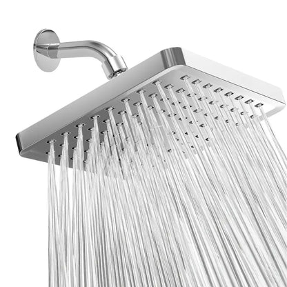 Adjustable High-Pressure Rainfall Showerhead  Swivel Mount, Full-Coverage Spray Pattern