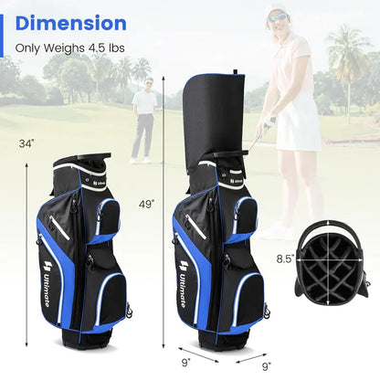 14-Way Divided Golf Cart Bag, Lightweight All-Terrain Carry Bag for Men and Women
