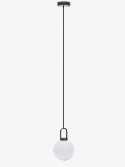 Luminaire suspension globe et m tal noir Lafayette