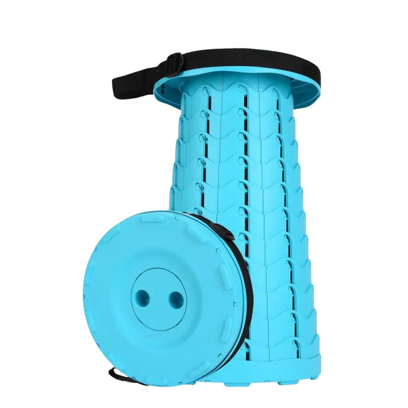 Compact Folding Telescoping Stool  Lightweight Portable Seat for Hiking, Camping & Travel