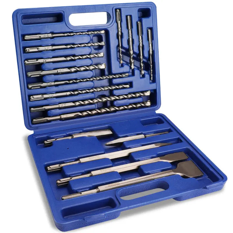 WORKPRO 17-Piece SDS-Plus Rotary Hammer Bit & Chisel Set