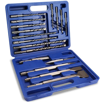 WORKPRO 17-Piece SDS-Plus Rotary Hammer Bit & Chisel Set