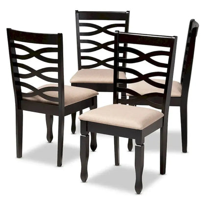 Contemporary 4-Piece Dining Chair Set  Stylish and Ergonomic Seating Ensemble
