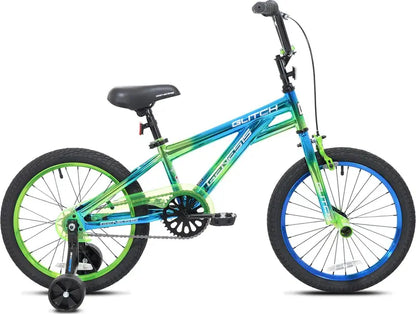 Genesis Glitch Boy 18-Inch BMX Bike  Blue & Green Youth Model