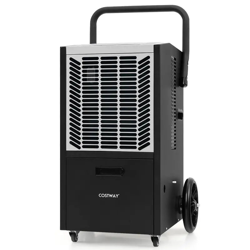 163-Pint Commercial Dehumidifier  Heavy-Duty Unit with Drain Pump & Hose, Ideal for 4,500 Sq. Ft Spaces