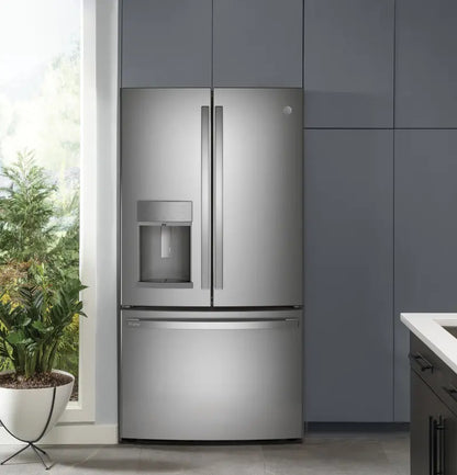 GE Profile ENERGY STAR French-Door Refrigerator | 27.7 Cu. Ft. Fingerprint-Resistant Counter-Depth Model with Advanced Cooling & Smart Features
