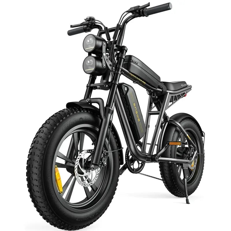AKEZ Full-Suspension Fat Tire E-Bike  28mph Moped-Style Ebike with Removable 48V Battery
