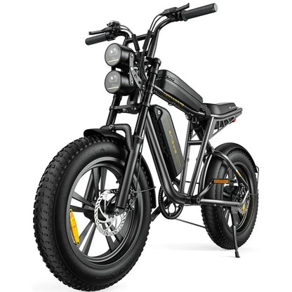 AKEZ Full-Suspension Fat Tire E-Bike  28mph Moped-Style Ebike with Removable 48V Battery