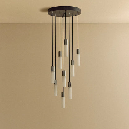 Basalt Nine Pendant in Stainless Steel