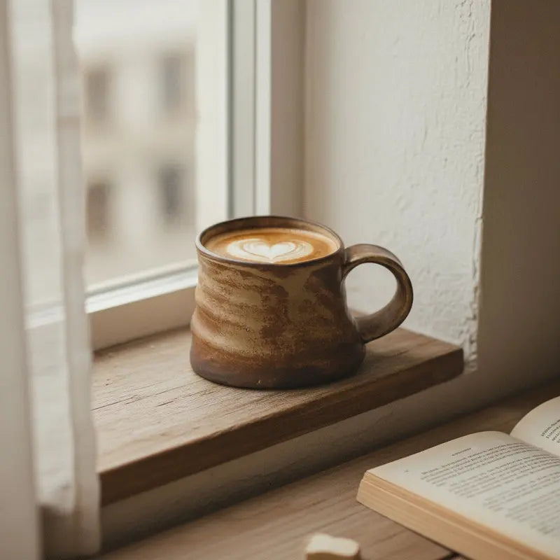Handcrafted Rustic Ceramic Coffee Mug with Artisan Glaze — Unique Gift for Coffee Enthusiasts