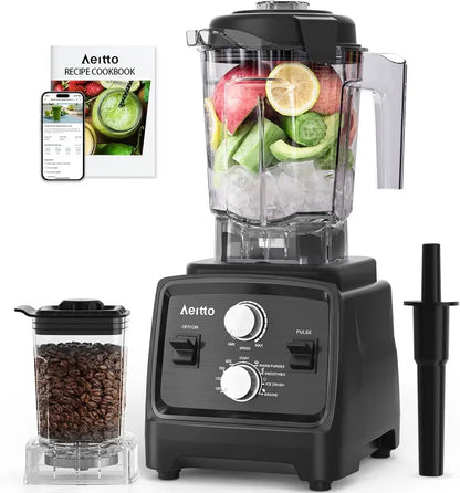 Aeitto 1800W 2-in-1 Kitchen Blender & Grinder  68-Ounce Heavy-Duty Dual-Function Appliance