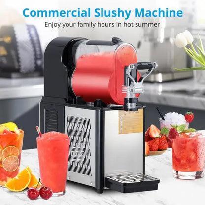 Compact 3-Liter Slushy Maker  Stainless Steel, Auto-Clean Function, Ideal for Small Venues