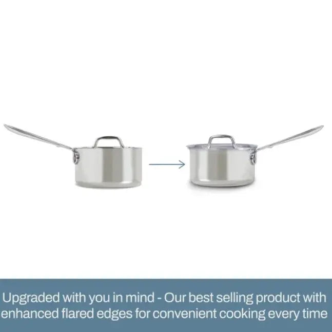 All-Clad D3 Stainless Steel 3-Quart Saucepan with Lid  Tri-Ply Bonded Cookware