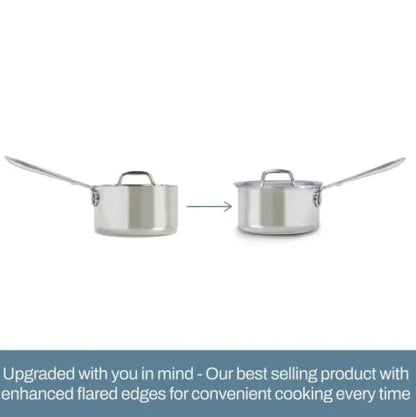 All-Clad D3 Stainless Steel 3-Quart Saucepan with Lid  Tri-Ply Bonded Cookware