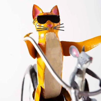 Whimsical Animal-Themed Bicycle Windmill Garden Spinner