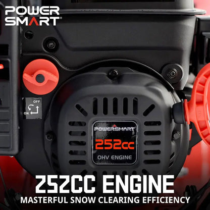 PowerSmart 26-Inch Two-Stage Gas Snow Blower  252cc Engine, Electric Start, Self-Propelled