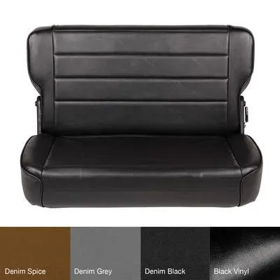 Smittybilt Fold and Tumble Rear Seat (Black)  41301