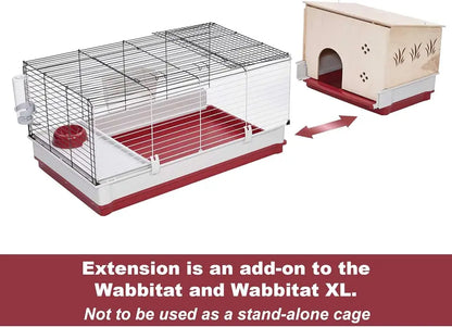 PetSafe Deluxe XX-Large Rabbit & Guinea Pig Cage, White/Red/Black