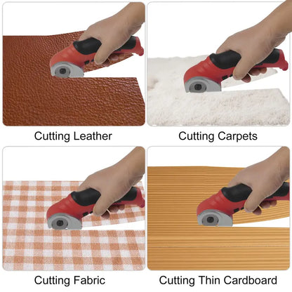 4V Cordless Electric Box Cutter  Rechargeable Scissors for Fabric, Leather & Cardboard